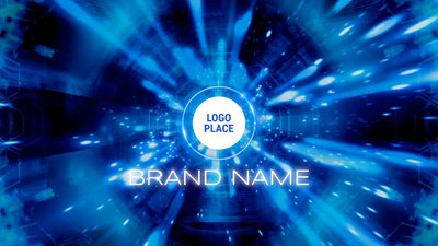 Logo Corporate Futuristic Technology Lighting Effect