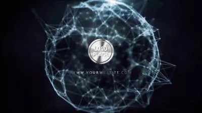 Logo Intro Of The Internet Technology Particle Explosion
