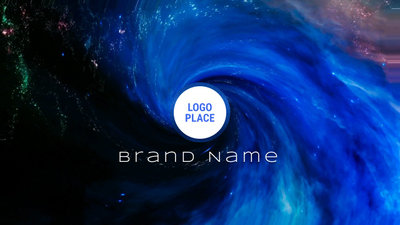 Logo Intro Special Effects Abstract Blue Starry Sky Vortex