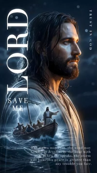 Lord Save Me Jesus Faith Storm Peace Bible Quote Video Instagram Tiktok