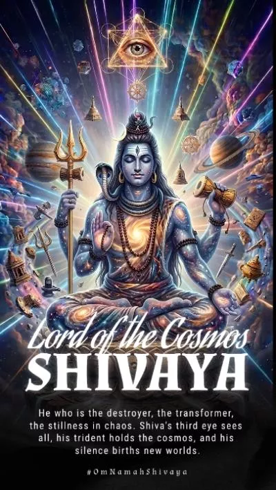 Lord Shivaya Hindu God Cosmic Spiritual Meditation Social Media Video