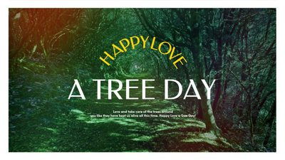 Ame Uma árvore Dia Natureza Floresta Simples Benefício Público
