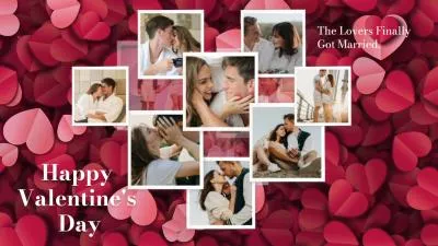 Love Happy Valentines Day Family Collage Slideshow