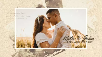 Love Romantic Wedding Anniversary Memory Floral Slideshow