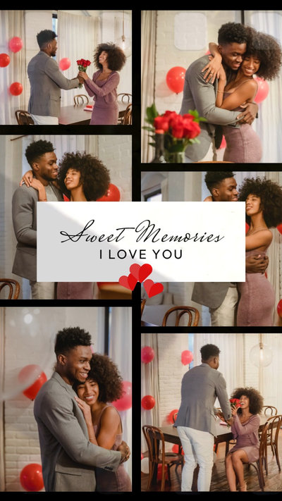 Love Valentine Day Photo Collage Instagram Story