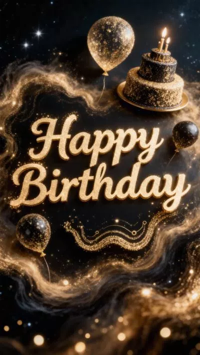 Luxury Golden 60 Happy Birthday Party Invitation Intro