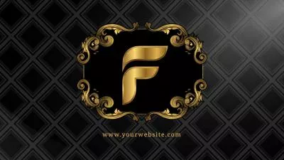 Luxury Retro Gold Ai Logo Animation Reveal Intro