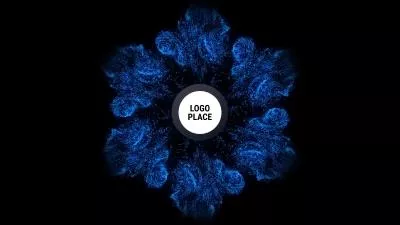  Magical Blue Snowflake Tech Logo Intro