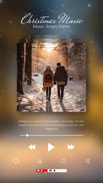 Merry Christmas Holiday Couple Love Music Playlist Social Media Youtube Short