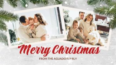 Frohe Weihnachten Erinnerungen Gruß Familien Collage Diashow