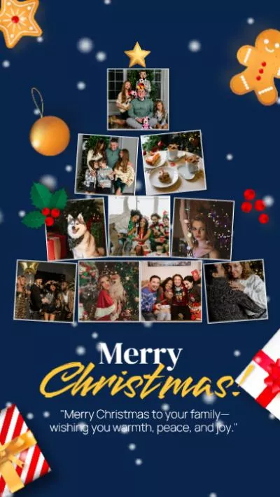 Merry Christmas New Year Family Memories Photo Holiday Greeting Message