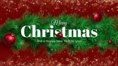 Merry Christmas New Year Wish Greeting Slideshow