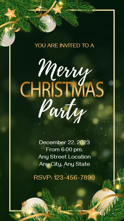 米erry Christmas Party Invitation Instagram