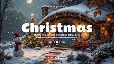 メリークリスマス、冬、雪だるま、ホリデーグリーティング、ミュージックプレイリスト、YouTube イントロ