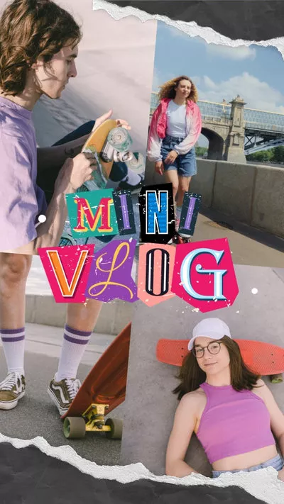 Mini Vlog Memory Collage Slideshow