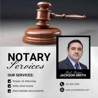  Minimal Business Notary Services Lawyer Instagram Linkedin Promo Ad Post