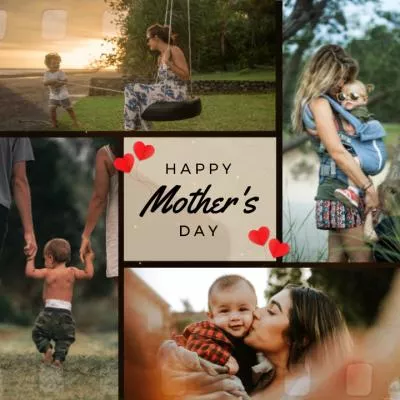  Minimal Happy Mothers Day Photo Collage Instagram Post