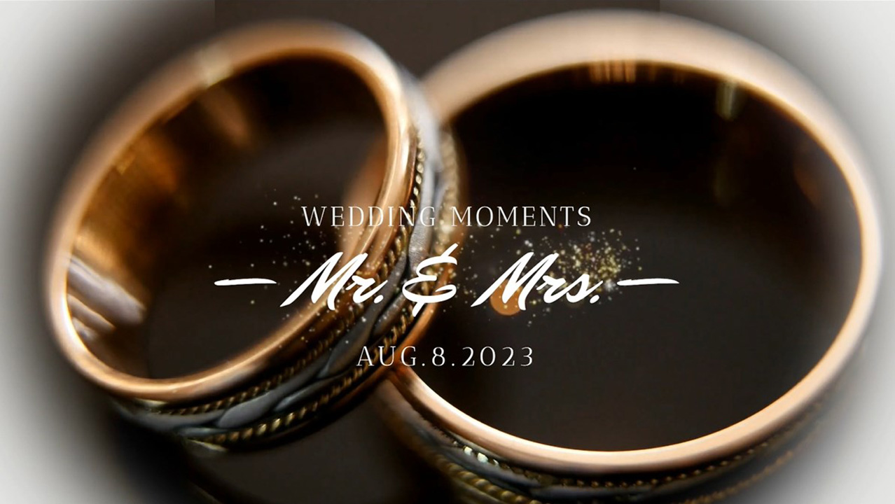 Minimal Light Particle Wedding Moment Slideshow