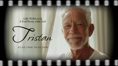 Minimalism Film Memorial Tribute Funeral Memories Life Story Photo Collage Slideshow