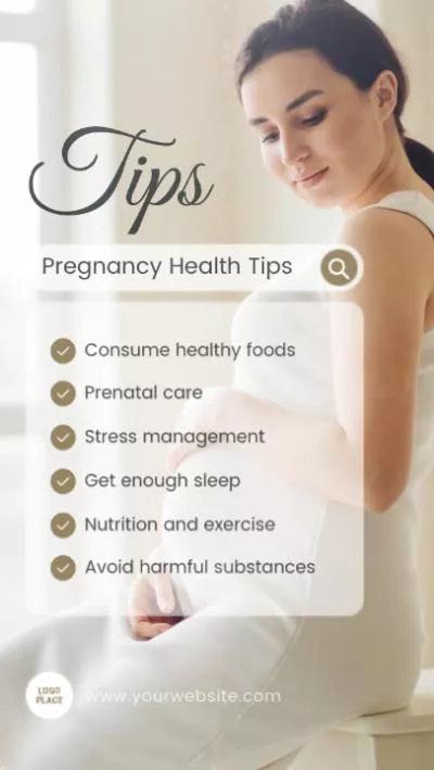  Minimalist Baby Mom Pregnancy Healthy Tips Checklist Business Instagram Story