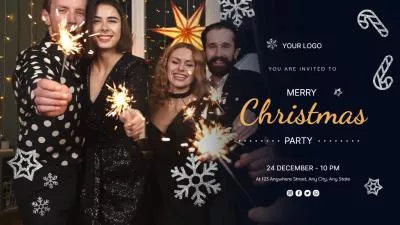 Minimalist Universal Christmas Party Invitation