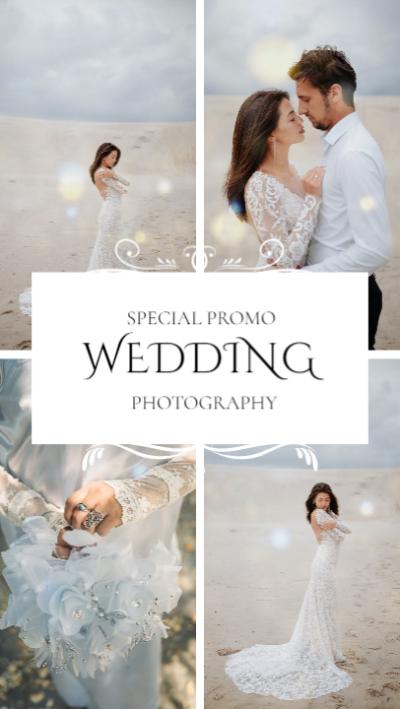 Minimalistische Hochzeitsfotografie Service Promo Collage