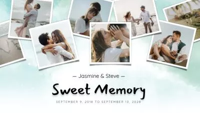 Minimalist Wedding Propose Love Story Travel Memories Photo Collage Slideshow