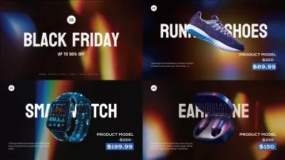 Modern Black Friday Electronic Products Sale Discount Marketing Ads Promo