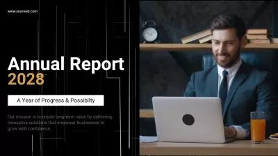 Modern Business Annual Report Presentation Introduction Slideshow