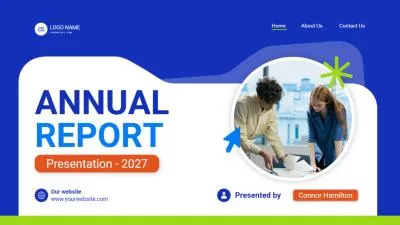 Modern Business Company Annual Report Sample Presentation