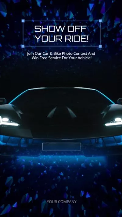Modern Car And Bike Contest Activity Promo Mobile Video Social Media