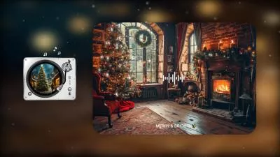 Modern Creative Style Warm Family Friend Christmas Time Holiday Music Playlist Player Slideshow Youtube Video