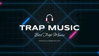 Moderna Neon Eletrônica Trap Music Intro