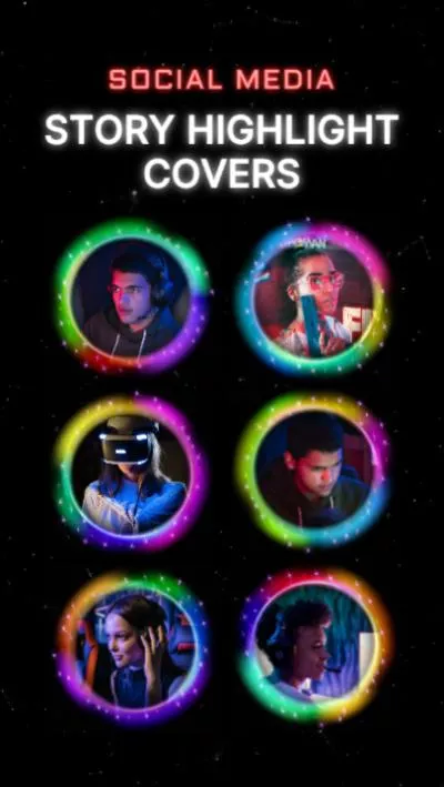  Modern Neon Instagram Story Highlight Cover