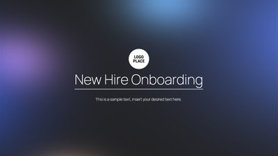 modern New Hire Onboarding Unternehmenspräsentation