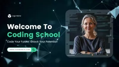 Modern Professional Teenagers Coding Technology School Educational Introduction Presentation