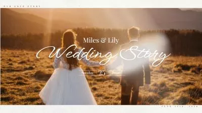 Modern Simple Love Story Wedding Memories Moment Review Photography Collage Slideshow