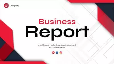 Modern Simple Red Business Report Company Analyse Chart Data Presentation