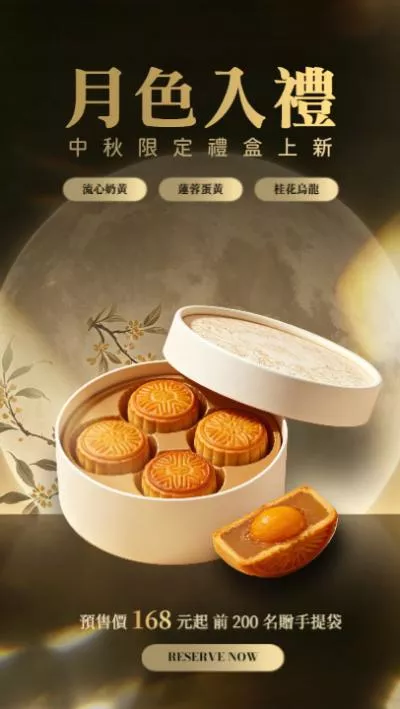 Moon Mid Autumn Festival Cantonese Style Mooncake Promo Ads Reel