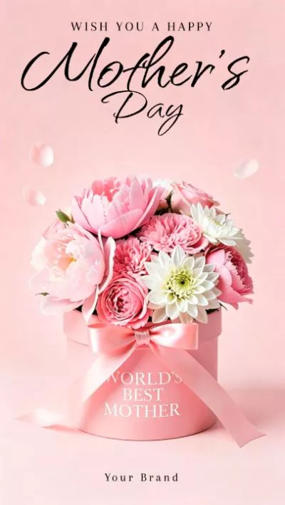 Mothers Day Flowers Business Wish Greeting Card Instagram Story