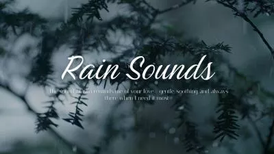 自然な静けさの愛の雨の効果音の引用ビデオ