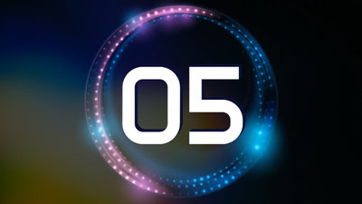 Neon 3D Countdown the Pop Tech Style Logo Intro