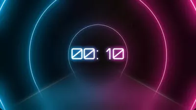 Neon Aperture Countdown Intro