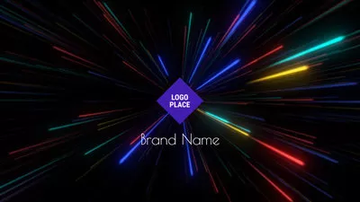 Neon Eletrônico Marca Logo Intro