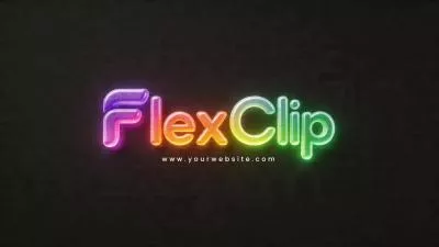 Neon Gradient Text Ai Logo Animation Reveal Intro