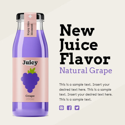 Neue Fruchtsaft Anzeigen Einfache Farbe