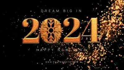 New Year 2024 Intro Gold