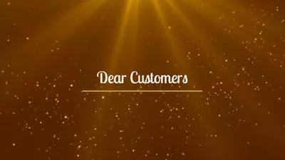 New Year Video For Customers