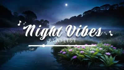 Night Vibes Music Playlist Nature Pond White Noise Youtube Channel Intro Outro