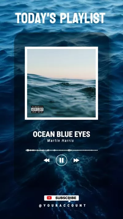 Ocean Blue Sea Calm Meditation Music Playlist Social Media Reel